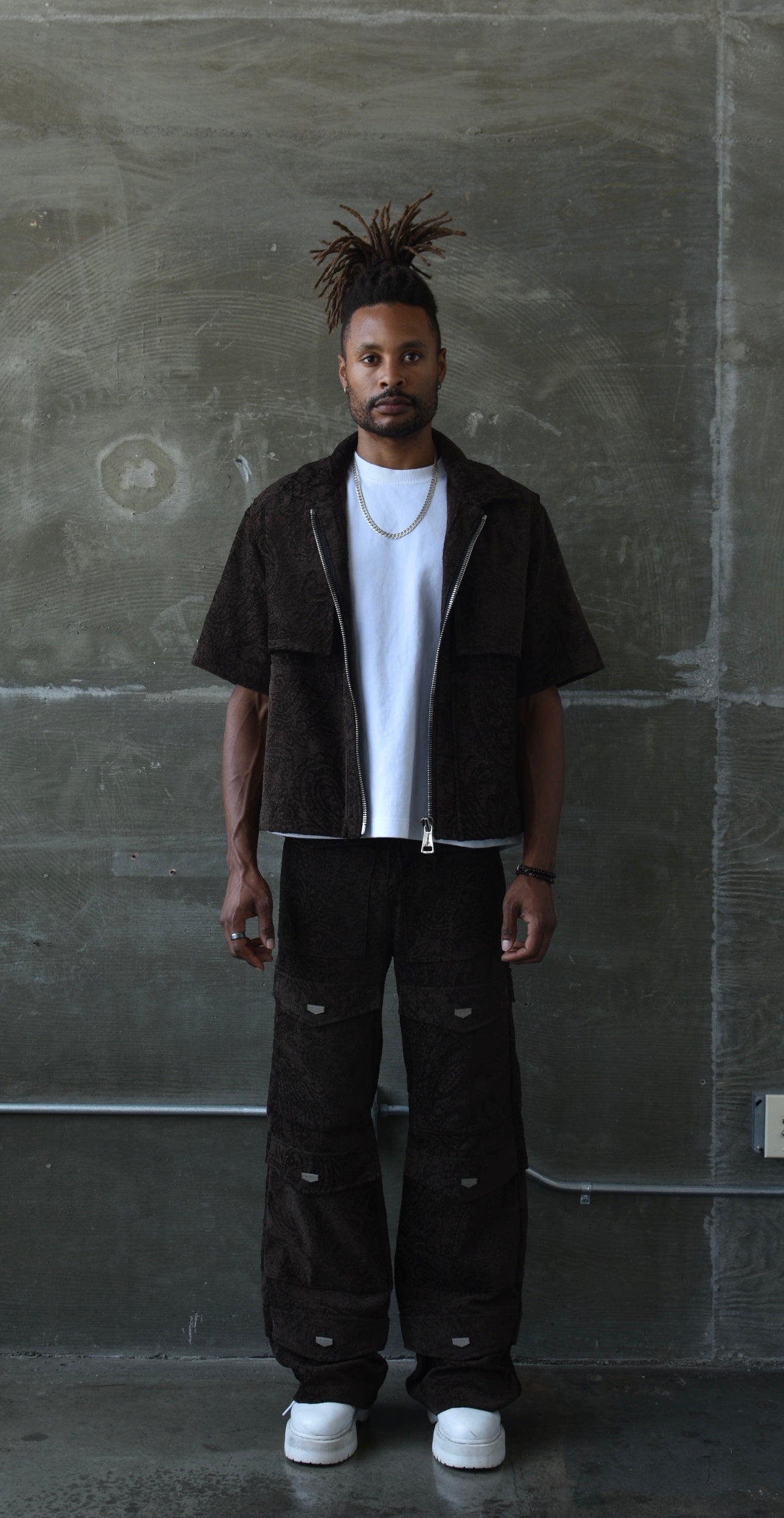 Jacquard Layered Overshirt