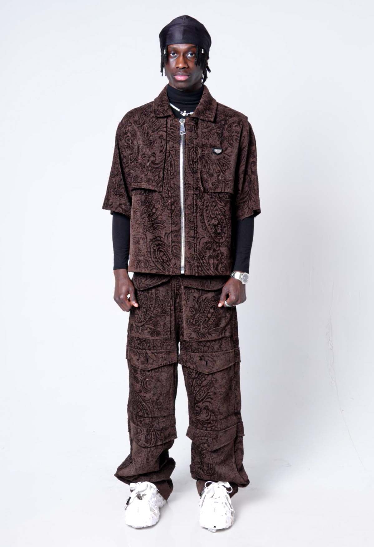 Jacquard Layered Overshirt